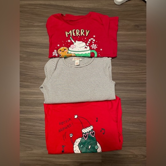 Carters Girls 3 piece long sleeve shirts size 5T bundle - Picture 1 of 4
